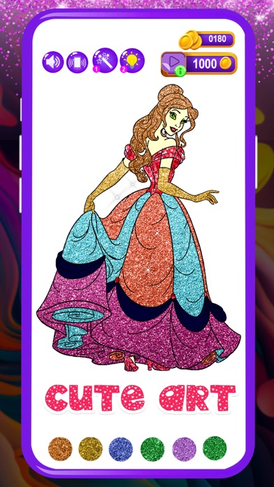 Glitter Color By Number gameplay screenshot 3