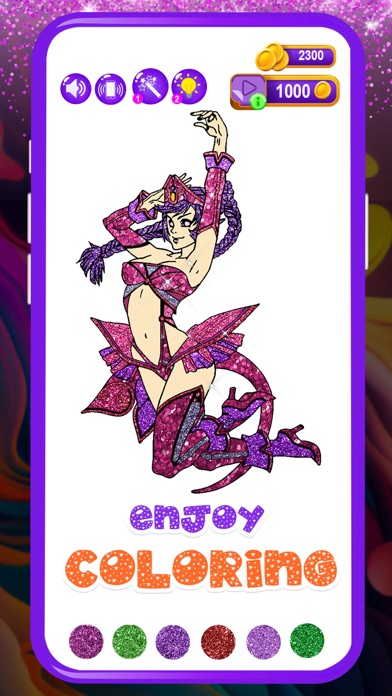 Glitter Color By Number gameplay screenshot 4