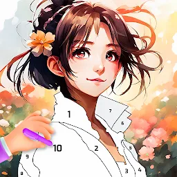 Anime AI Art Coloring Game icon