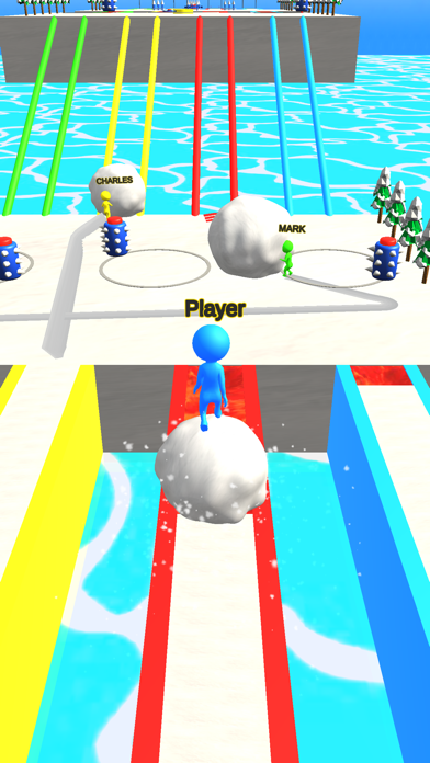 Snowball Race gameplay screenshot 1