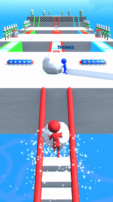 Snowball Race gameplay screenshot 2
