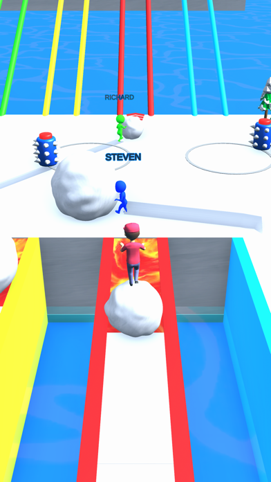 Snowball Race gameplay screenshot 4